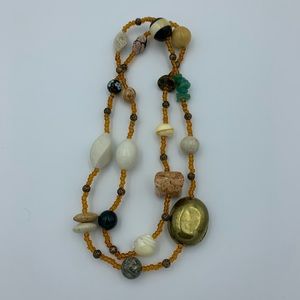 Long Miscellaneous Beaded Necklace